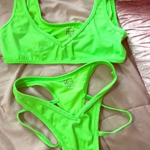 Oh Polly neon green bikini s/m